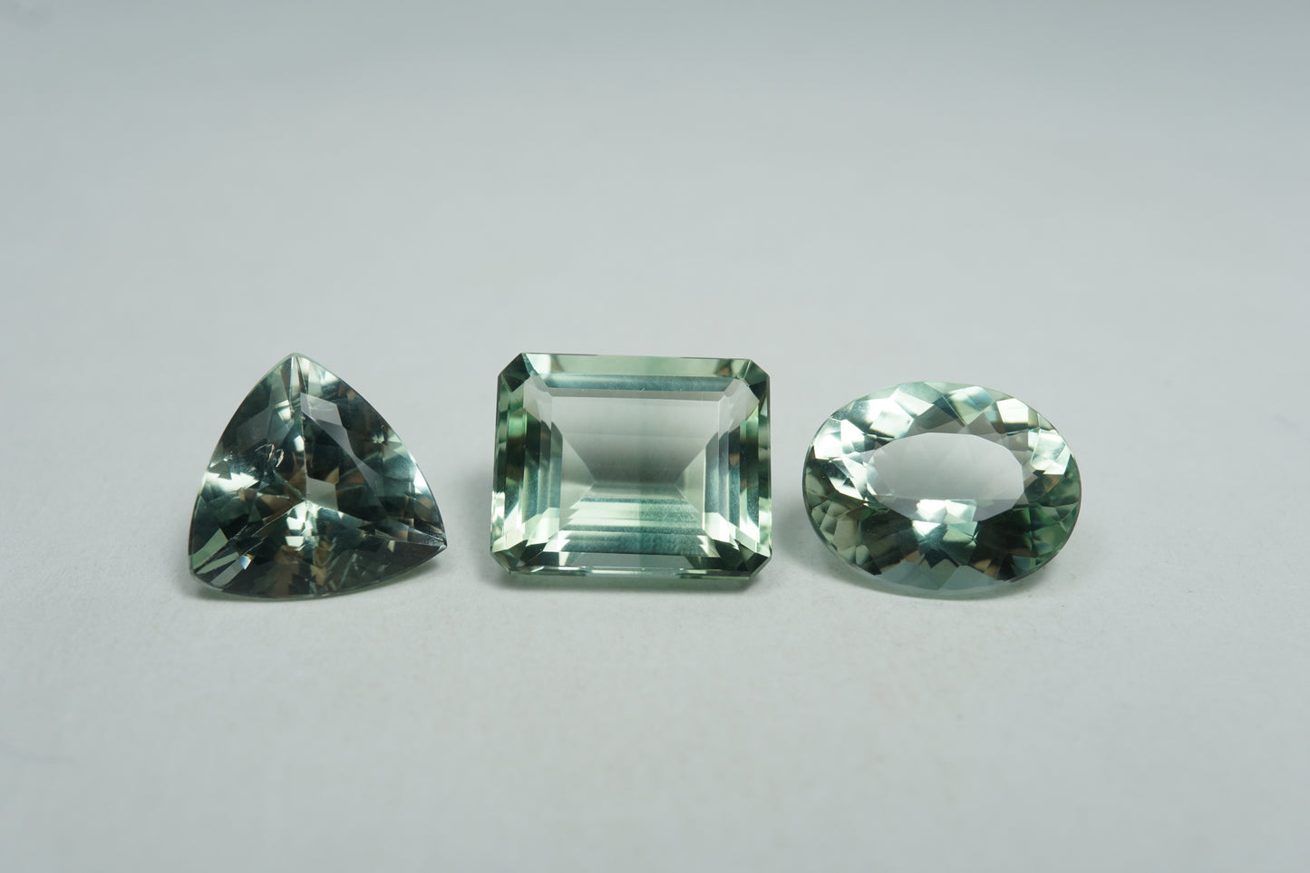 17.84ct Prasiolite 13.5x11mm / 13x11mm / 12mm