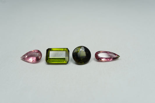 4.43ct Tourmaline mix 9x4mm / 9x6mm / 8.5x5mm / 7mm