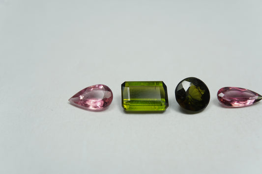 4.43ct Tourmaline mix 9x4mm / 9x6mm / 8.5x5mm / 7mm