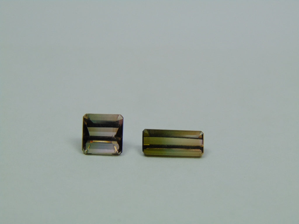 2.60ct Tourmaline Bicolor 6mm 10x4mm