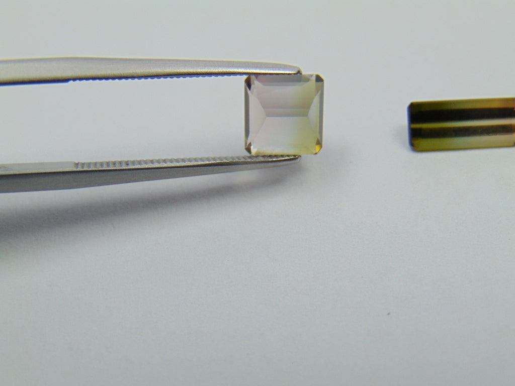 2.60ct Tourmaline Bicolor 6mm 10x4mm