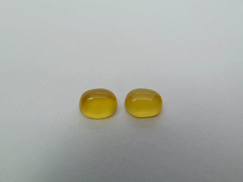 6.20ct Beryl Cabochon Pair 10x7mm