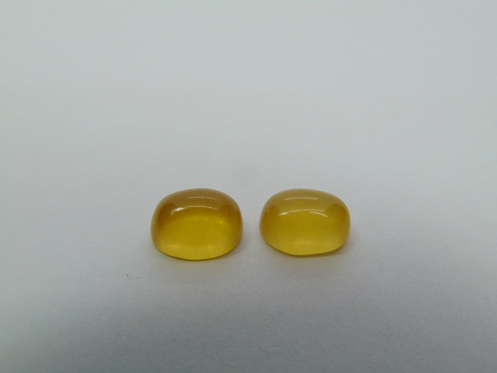 6.20ct Beryl Cabochon Pair 10x7mm