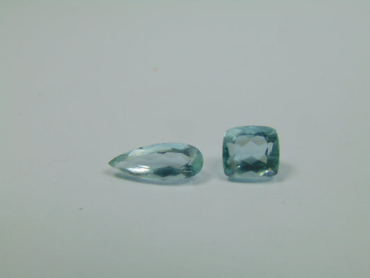 2.37ct Aquamarine 11x5mm 7x6mm