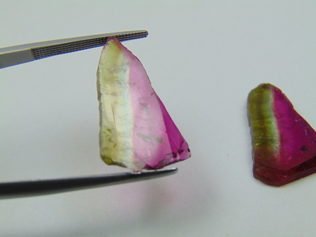 14.15ct Watermelon Tourmaline Pair 21x13mm