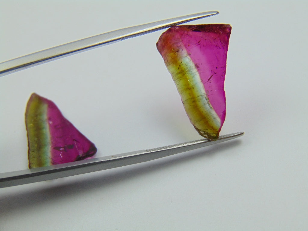 14.15ct Watermelon Tourmaline Pair 21x13mm