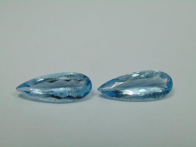 8.95ct Aquamarine Pair 21x8mm