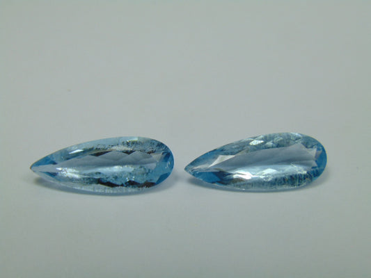 8.95ct Aquamarine Pair 21x8mm