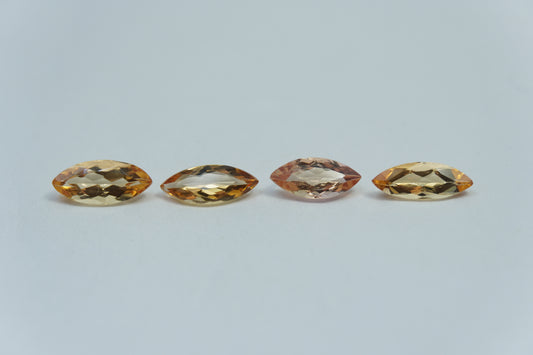 2.38ct Imperial topaz 9x4mm / 9x4mm / 8x4mm / 9x3.5mm