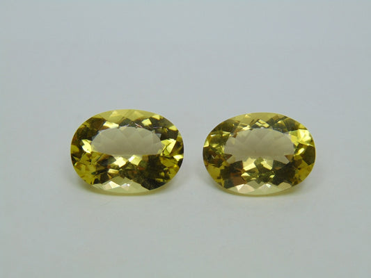 27.10ct Green Gold Pair 19x15mm