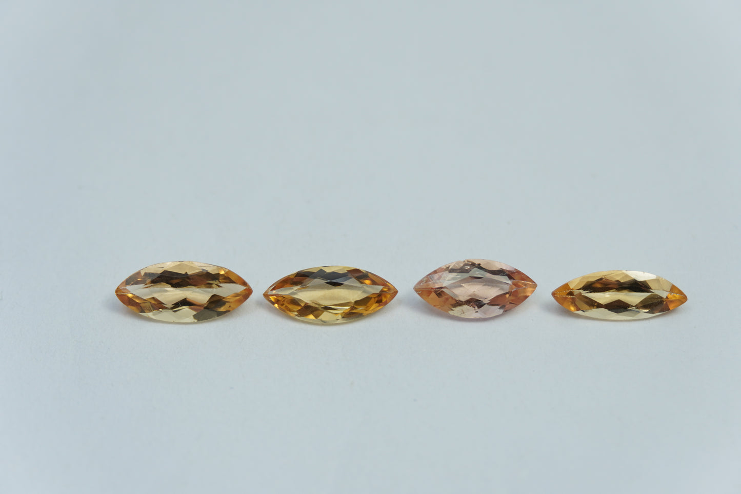 2.38ct Imperial topaz 9x4mm / 9x4mm / 8x4mm / 9x3.5mm