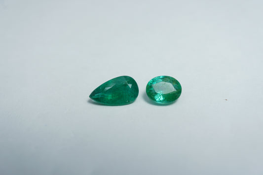 1.22ct Emerald 6x5mm / 8x4.5mm