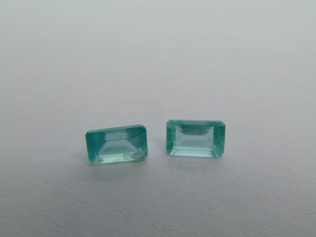 1.67ct Emerald Pair 7x4mm