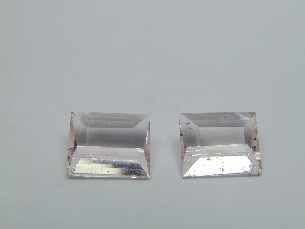 11.85ct Morganite Pair 13x11mm