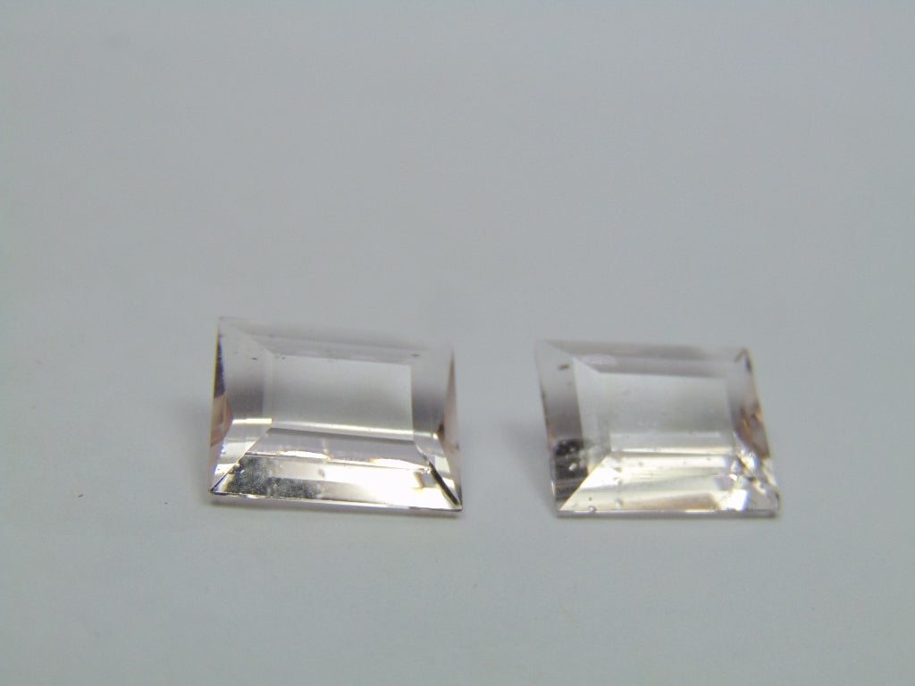 11.85ct Morganite Pair 13x11mm