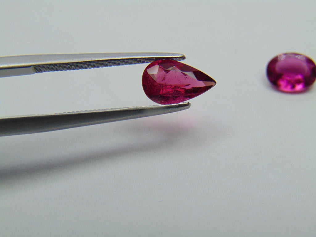 1.90ct Rubellite 9x5mm 7.5x6mm