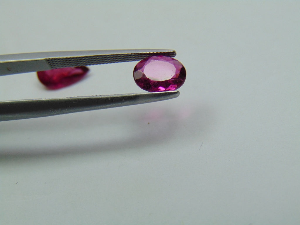 1.90ct Rubellite 9x5mm 7.5x6mm