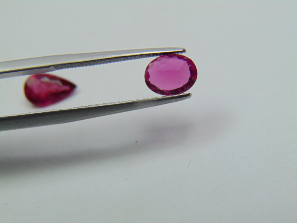 1.90ct Rubellite 9x5mm 7.5x6mm