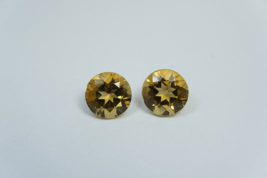 5.20ct Citrine pair 9mm