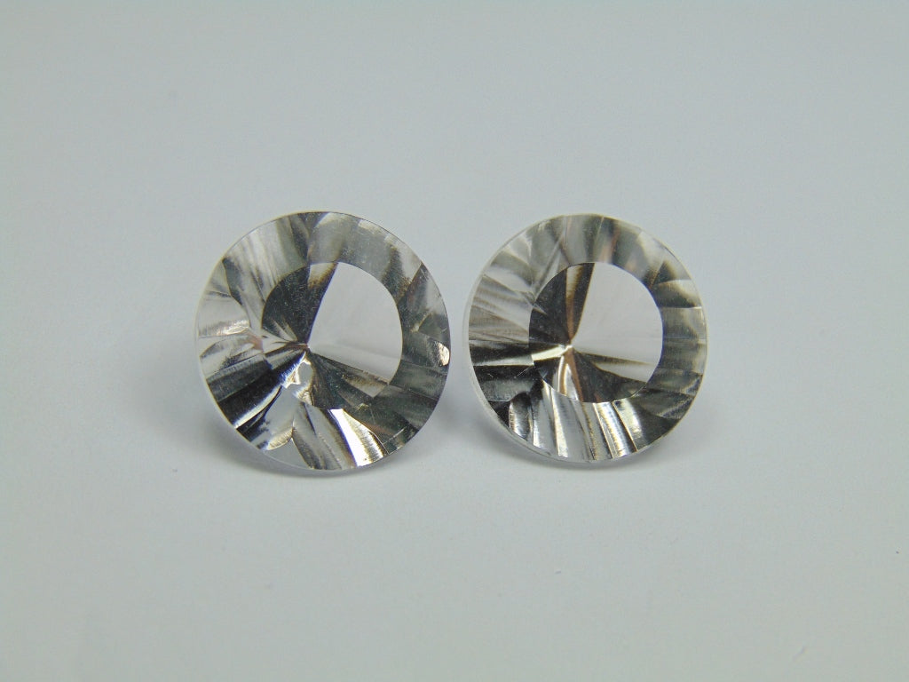 27.30ct Quartz Crystal Pair 16mm