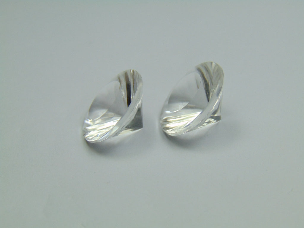 27.30ct Quartz Crystal Pair 16mm