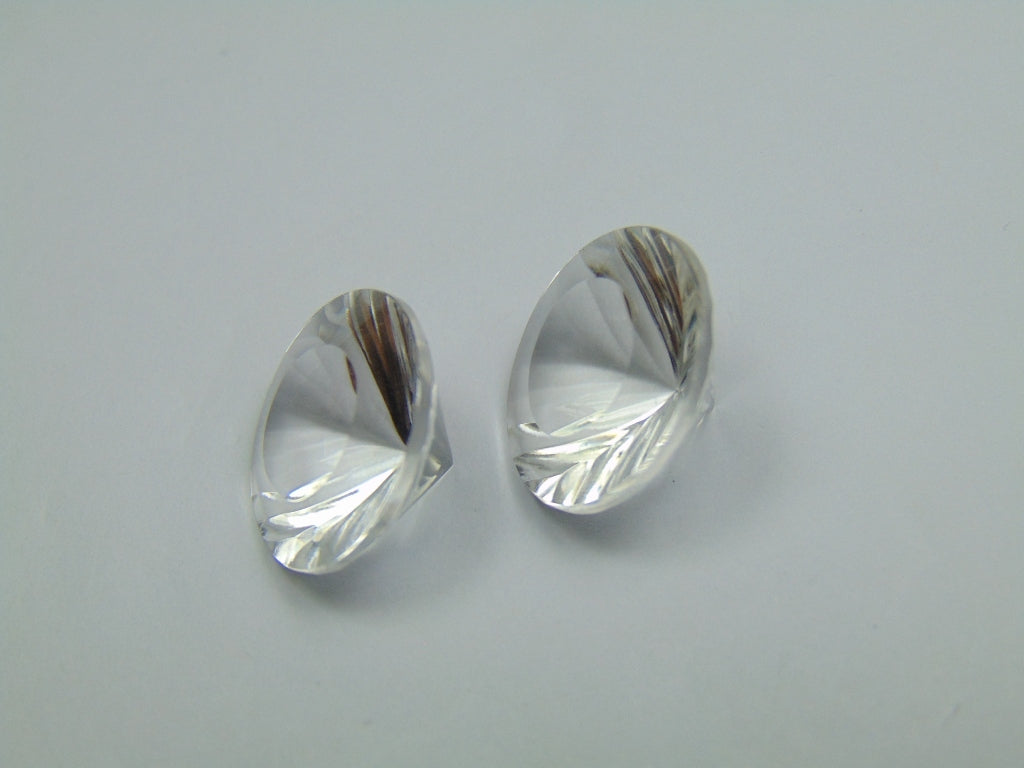 27.30ct Quartz Crystal Pair 16mm