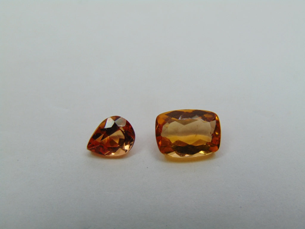 2.15ct Imperial Topaz 6x5mm 8x6mm