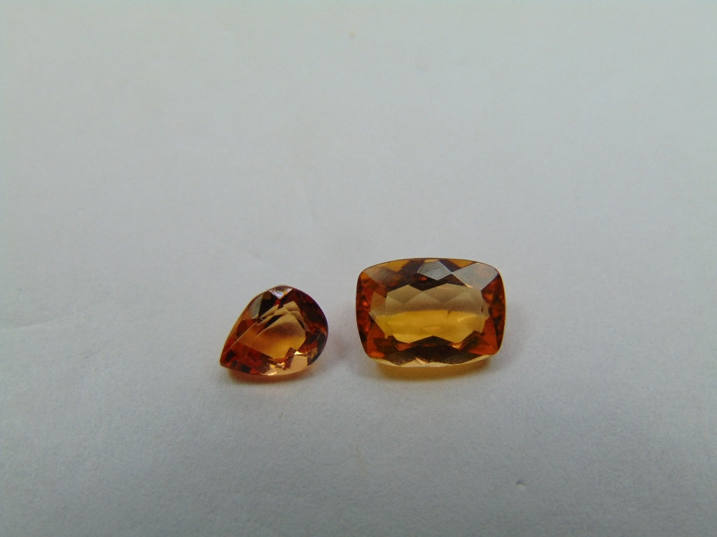 2.15ct Imperial Topaz 6x5mm 8x6mm