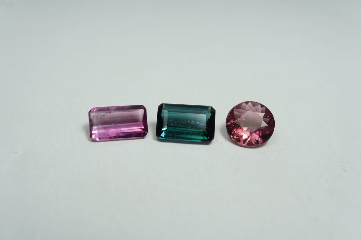 2.14ct Tourmaline mix 7x5mm / 7x4mm / 6mm
