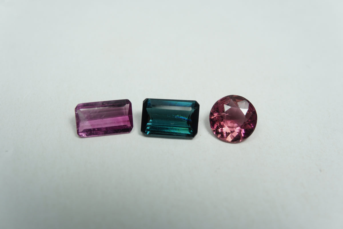 2.14ct Tourmaline mix 7x5mm / 7x4mm / 6mm