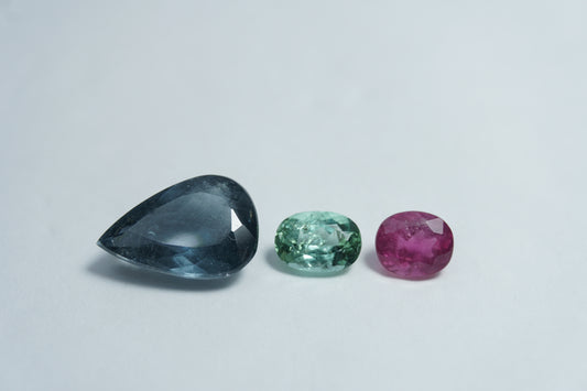 6.29ct Tourmaline mix 13x9mm / 7x6mm / 6.5x5mm