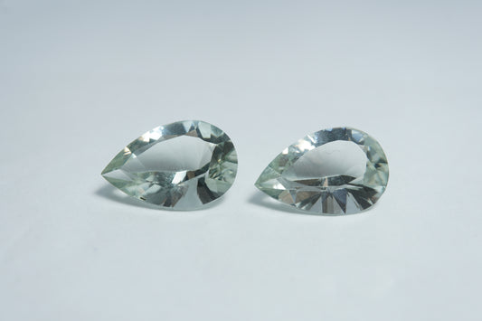 10.20ct Prasiolite pair 15x10mm