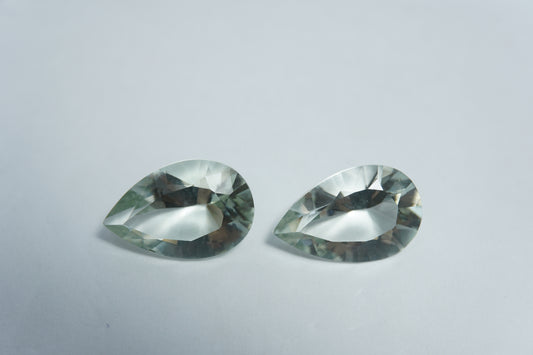 10.20ct Prasiolite pair 15x10mm