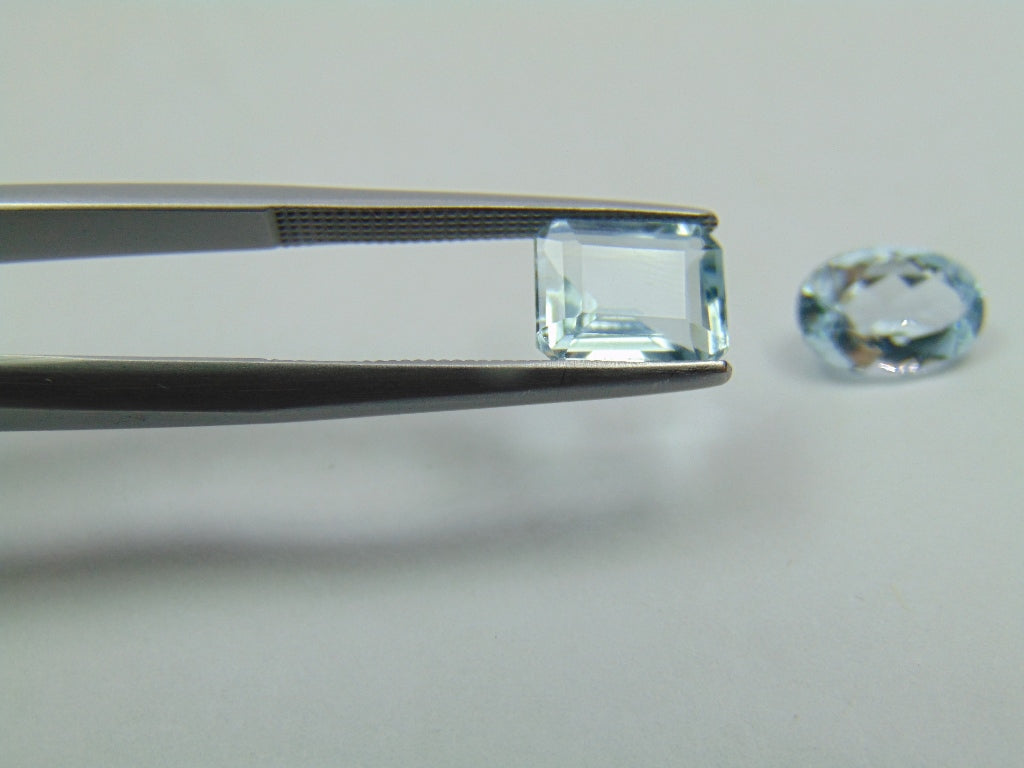 2.80ct Aquamarine 9x6mm 8x6mm