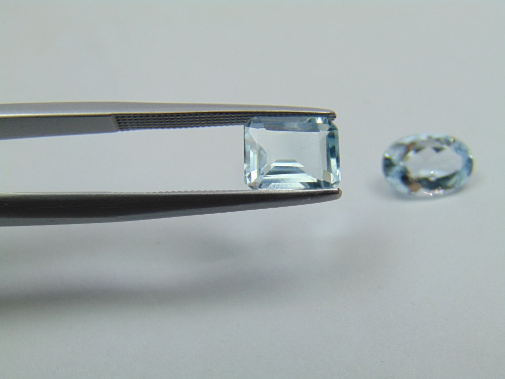 2.80ct Aquamarine 9x6mm 8x6mm