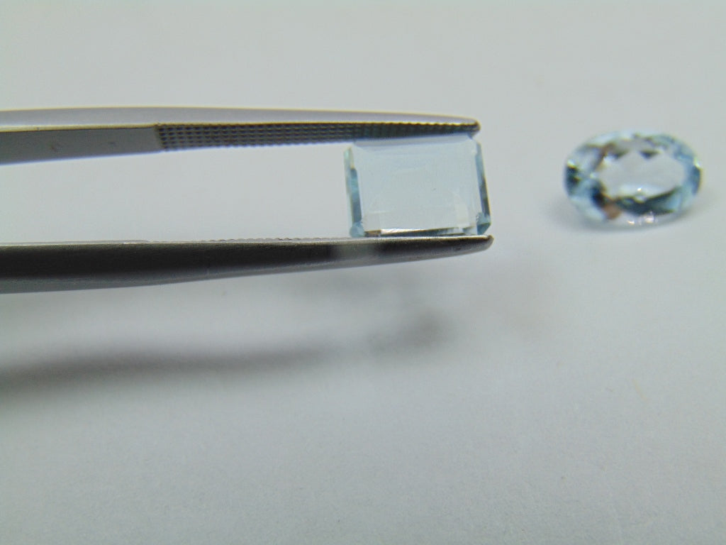 2.80ct Aquamarine 9x6mm 8x6mm