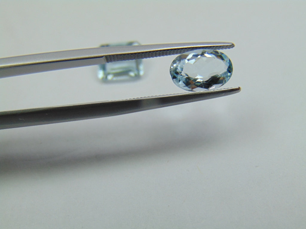 2.80ct Aquamarine 9x6mm 8x6mm