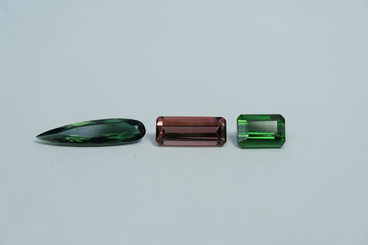 3.95ct Tourmaline mix 16x4mm / 10.5x4mm / 7x5mm
