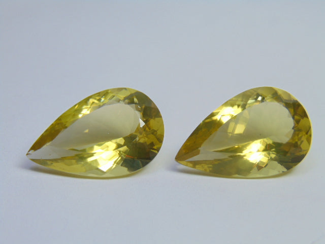 49.50ct Green Gold Pair 27x17mm