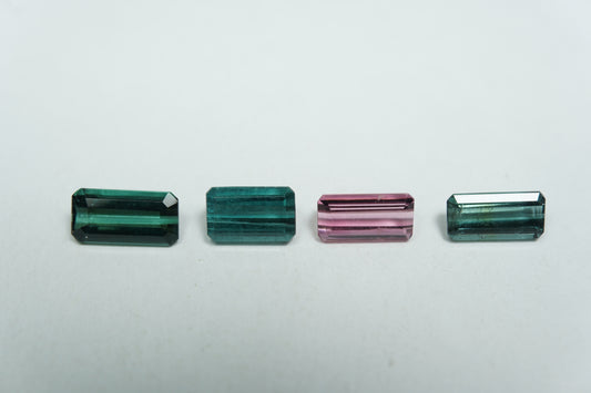 3.40ct Tourmaline mix 8x4mm / 7x4mm / 7x4mm / 7x3.5mm