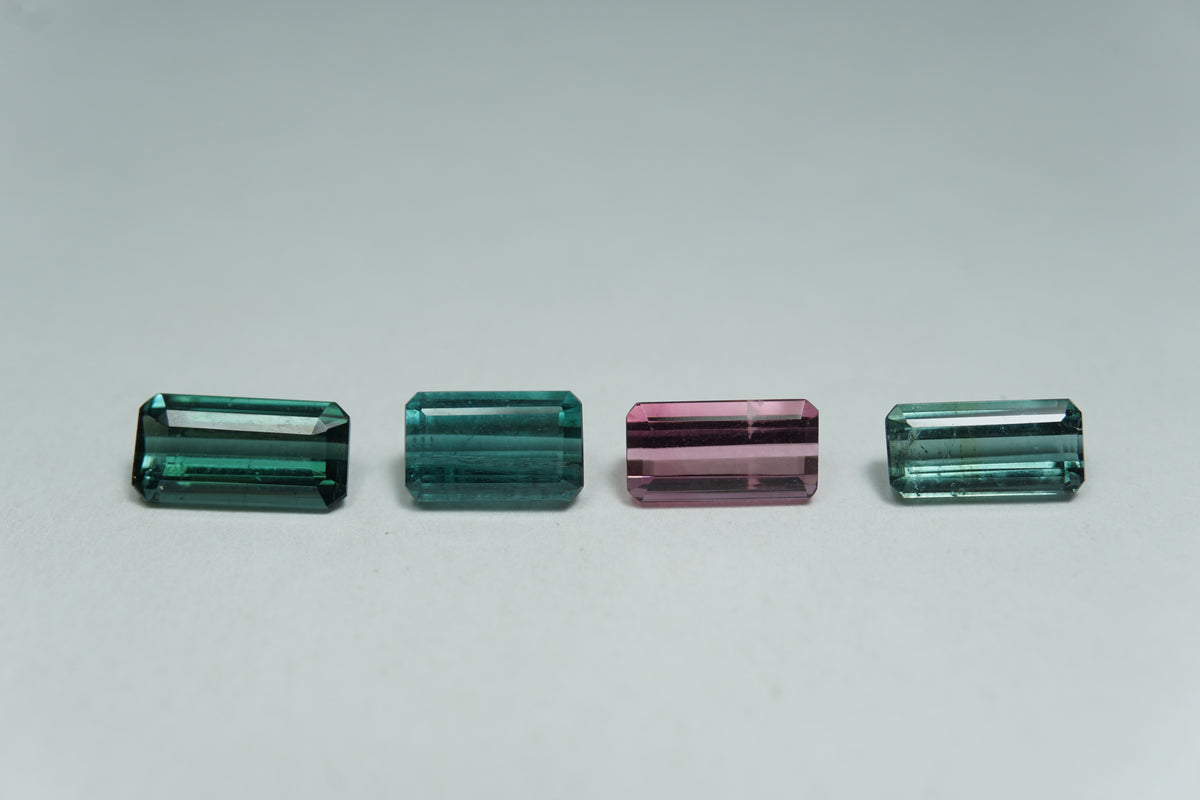 3.40ct Tourmaline mix 8x4mm / 7x4mm / 7x4mm / 7x3.5mm