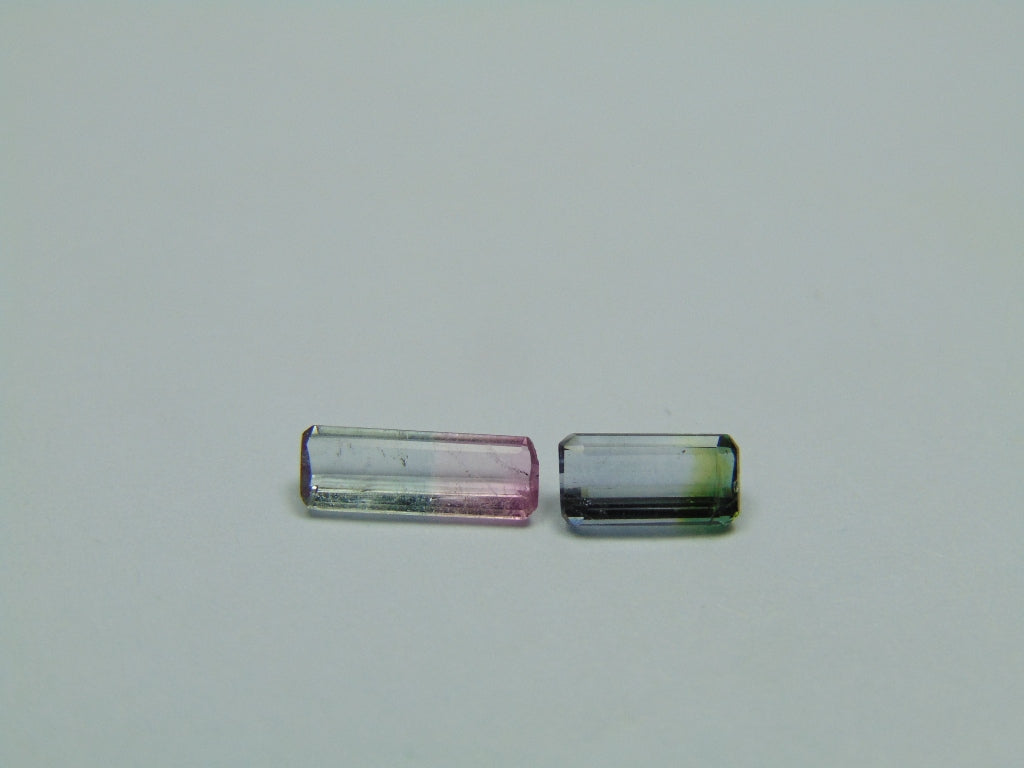 1.03ct Tourmaline Bicolor 9x3mm 7x3mm