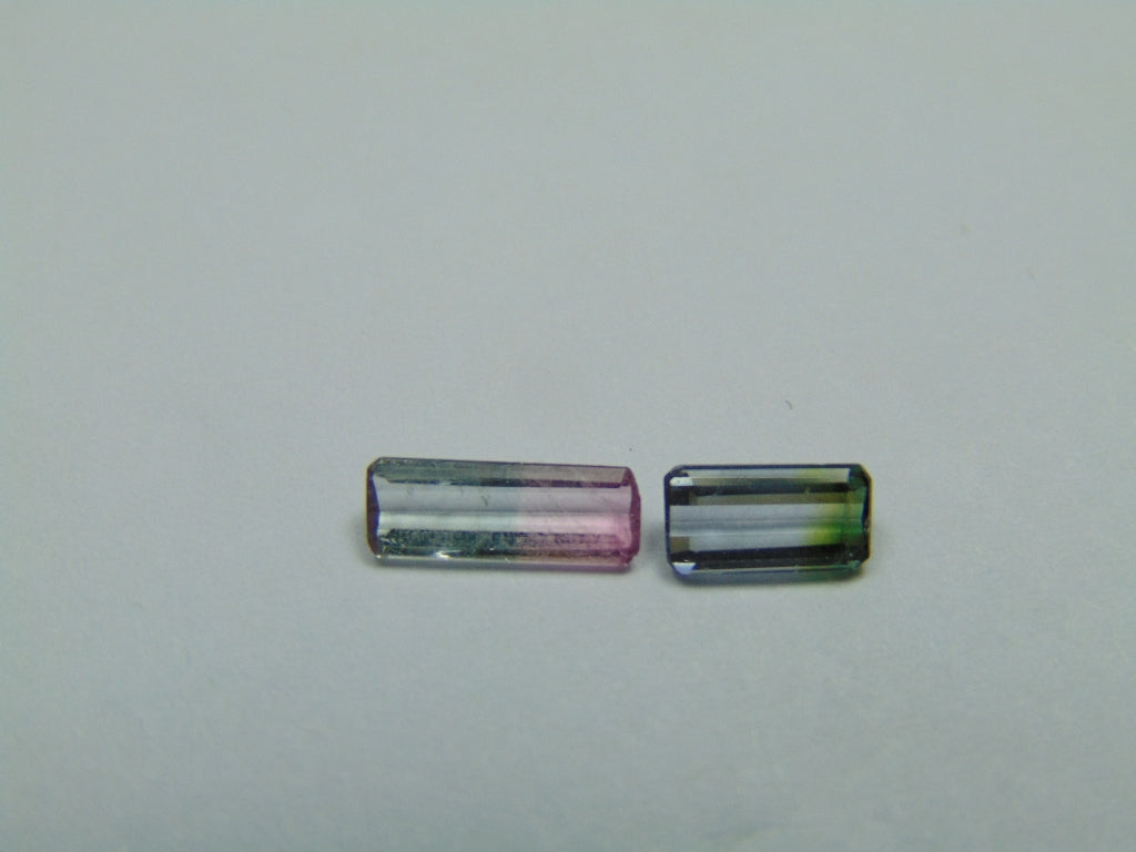 1.03ct Tourmaline Bicolor 9x3mm 7x3mm