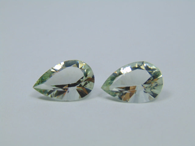 9.95ct Prasiolite Pair 15x10mm
