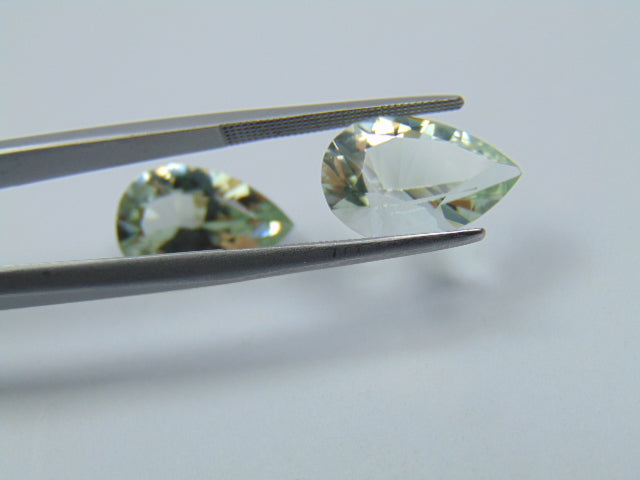 9.95ct Prasiolite Pair 15x10mm