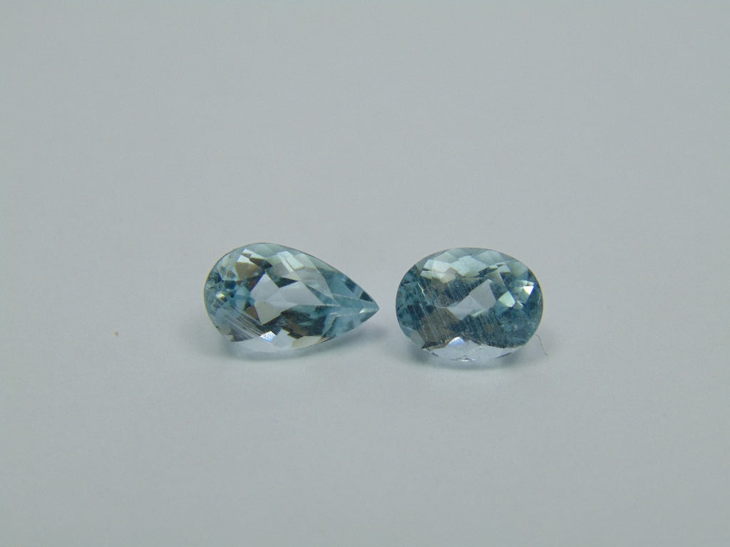 4.25ct Aquamarine 11x7mm 9x7mm