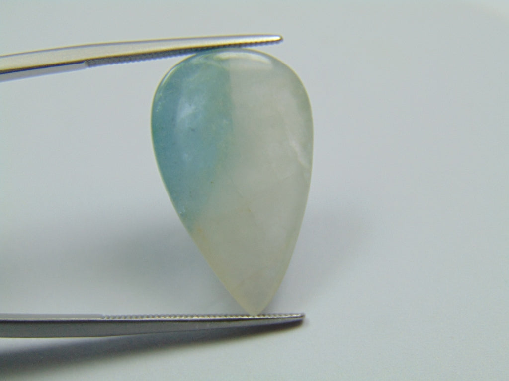 16.10ct Aquamarine Cabochon Bicolor 15x5mm
