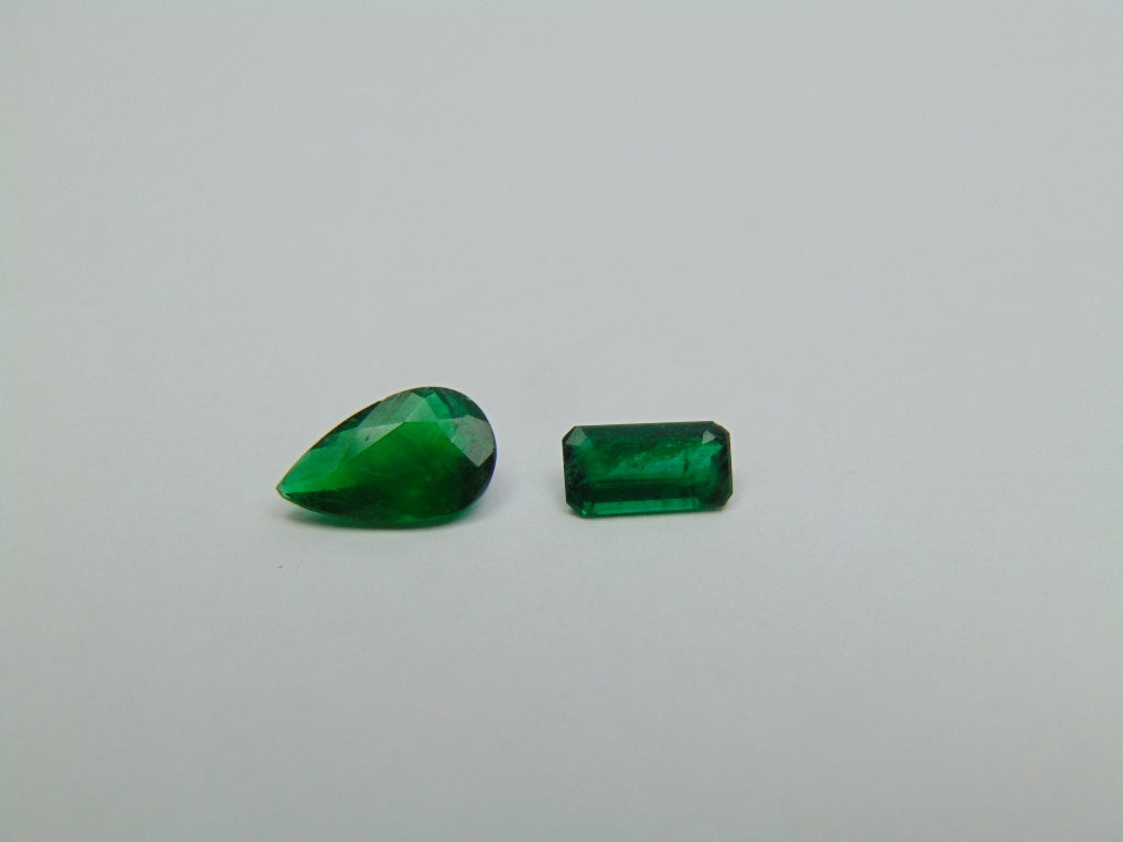 1.24ct Emerald 9x5mm 7x4mm