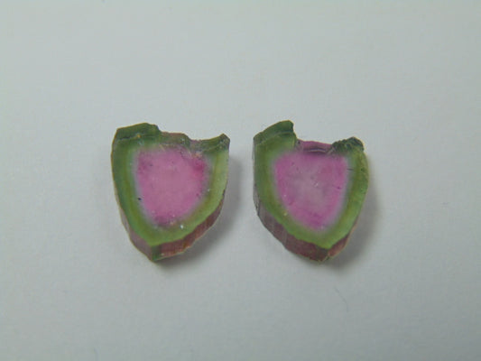 9.50ct Watermelon Tourmaline Pair 12x11mm