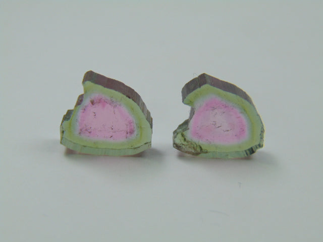 9.50ct Watermelon Tourmaline Pair 12x11mm